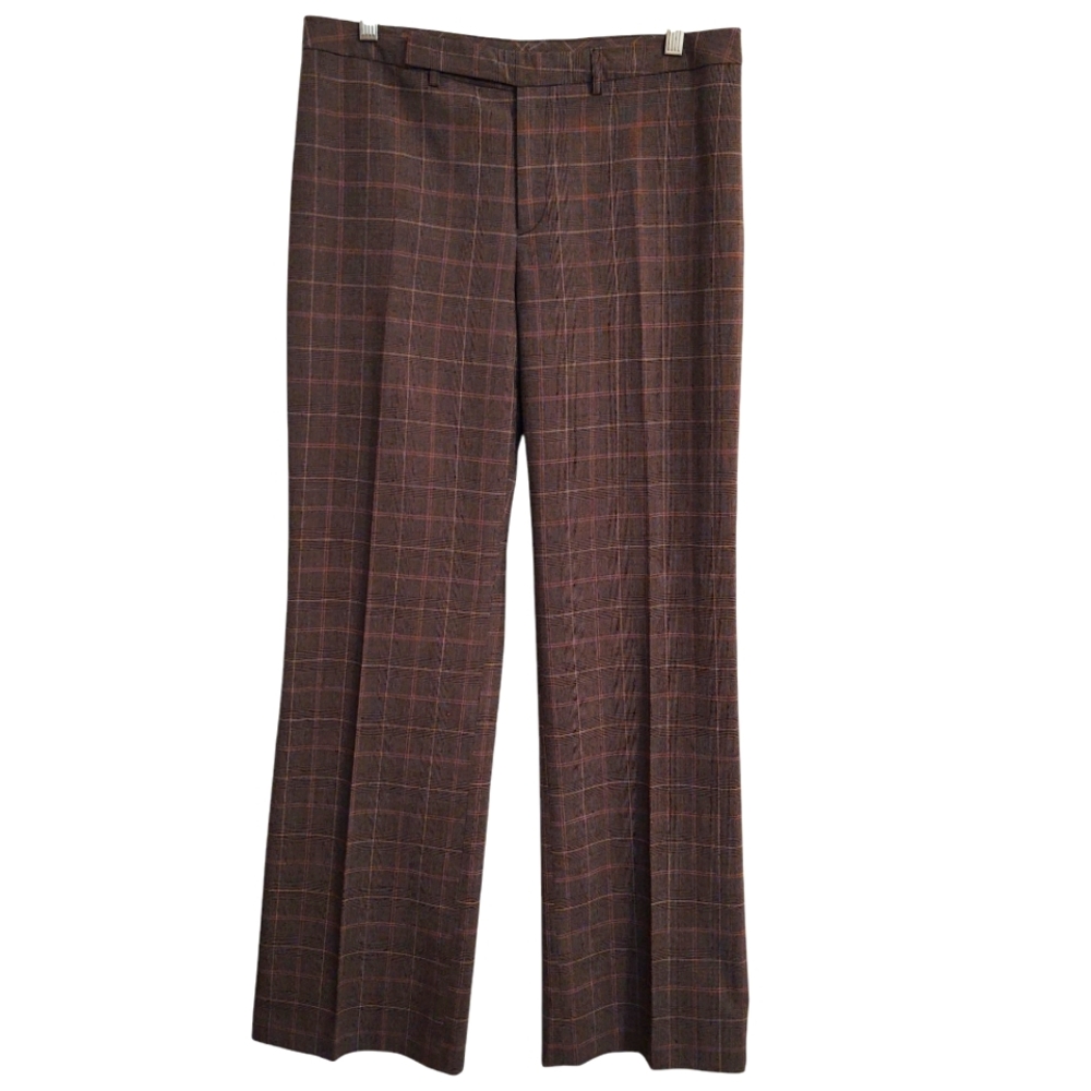 EUC Pantology Plaid Wide-Leg Trousers Size 10